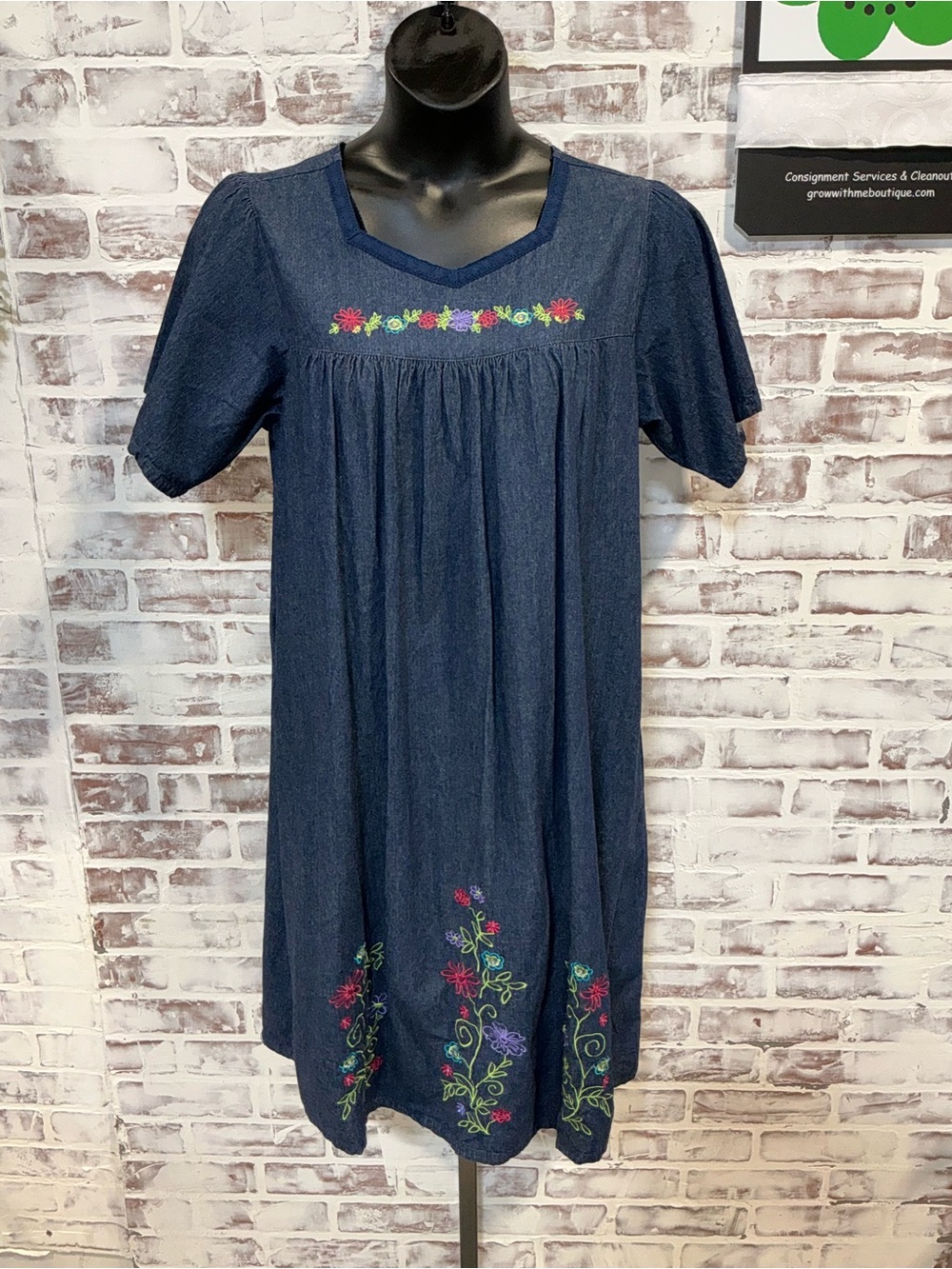 Vintage Anthony richards Navy Denim Dress large
